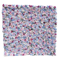 Panneau mural de fleurs artificielles en soie 3D Rose Real Touch, décoration de mariage pour la photographie