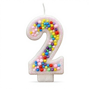 Creative Reusable Mini-Ball Design Birthday & Christmas Candles Numbers Cake <b>Toppers</b> & Decorative Accessories - Product Image 5