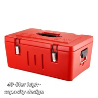 Casserole de grande capacité de 40 L de haute qualité en acier inoxydable Contenant thermique pour aliments Boîte isotherme pour restaurant