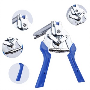 Alicates metálicos de mango azul para ensamblaje de jaulas de cuero, con cierre a presión y para clavos M, para gallineros y pesca - Product Image 1