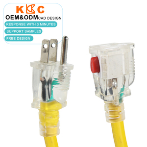 สายไฟต่อพ่วง SJTW 12AWG US AC แบบ NEMA 5-15P ถึง 5-15R พร้อมสวิตช์ในตัว สายไฟ 3 ขา สำหรับโคมไฟและจอแสดงผล - Product Image 3