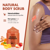 Turmeric Organic Sugar Body Scrub-Vegan Cruelty-Free Paraben-Free & Sulfate-Free Exfoliating Whitening Bath Scrub for Wholesale