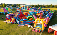 Parcours d'obstacles gonflable géant commercial pour événements, festivals, entreprises de location et divertissement familial
