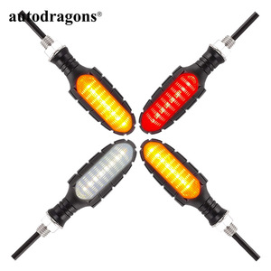 Intermitentes Universales para Motocicleta, Señales de Parada, Luces de Circulación Diurna, Intermitentes de Agua Fluida 4 en 1, Luz Trasera, Luz de Freno - Product Image 5