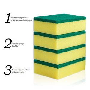 Éponge de cuisine à forte capacité de nettoyage, anti-rayures, éponge verte, tampon à récurer - Product Image 2
