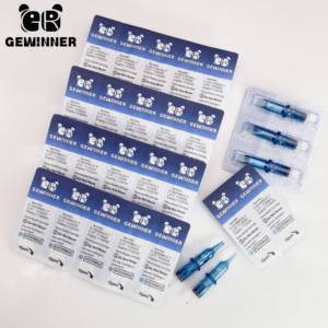 Jarum Cartridge Makeup Permanen Berkualitas Tinggi 316 Stainless Steel Sekali Pakai, Diameter 0.35mm, Bentuk Lancip Panjang, 20 pcs/kotak - Product Image 4