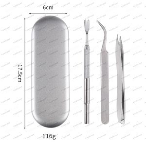Vaslcare Rust-Prevented Fine <b>Point</b> Tweezers Clip Set Pet Tick Parasite <b>Removal</b> <b>Tool</b> Kit Puppy Veterinary Instrument - Product Image 4
