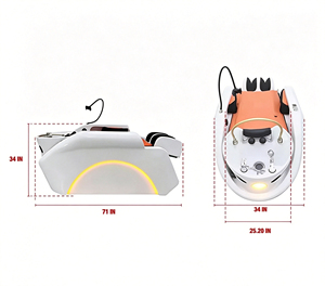 Fauteuil de massage électrique 4D chauffant avec LED pour salon de luxe et spa capillaire - Product Image 6