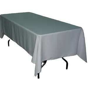 Linen Table Cloth Hot Sale 100% Polyester White Tablecloth Linen Table Clothes