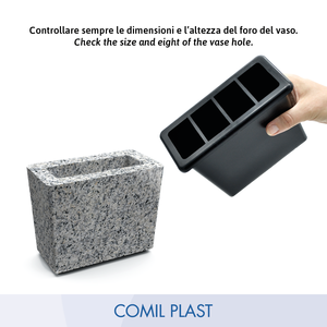 COMIL PLAST, Marca Italiana, Personalización, Estilo Europeo, Florero de Acero Inoxidable para Tumba, Inserto para Mausoléo Religioso para Adultos - Product Image 6