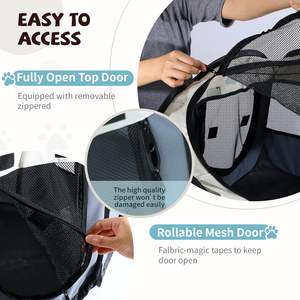 Luxus tragbares Katzen zelt faltbar Einfach zu installieren Oxford Stoff Atmungsaktiver Reiß verschluss Verschluss Beliebter Stil Stress prävention Auch Hunde - Product Image 2