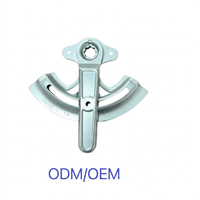 Ensemble de compensateurs d'angle avec pince en G et clip de conduit en acier galvanisé, pour la régulation manuelle du volume de ventilation, avec poignée, pour hôpitaux et gymnases