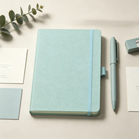 Cuaderno de Cuero PU con Banda Elástica Color Macaron, Diario Personalizado con Tapa Dura, Regalo para Oficina, Escuela, Agenda, Bloc de Notas