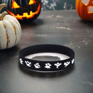 Pulsera de Silicona de Halloween con Diseño de Calabaza y Murciélago, Logotipo Personalizado, Impermeable, Regalo para Fiestas - Product Image 2