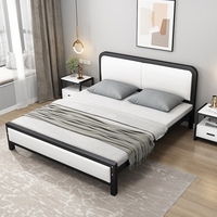Lit en fer forgé simple et moderne Bilido 1.8m lit double maison et 1.5m lit simple pour chambre et hôtel style de mobilier européen