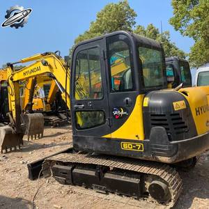 Mini-excavatrice d'occasion HYUNDAI 60-7 de 6 tonnes, matériel de terrassement pour travaux de construction, EN STOCK DANS L'USINE, À VENDRE - Product Image 2