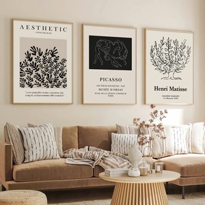 Hiện Đại Tối Giản Tùy Chỉnh Thiết Kế Trừu Tượng Vải Tường Nghệ Thuật Hình Học Mặt Trăng Trung Tính Trang Trí Nội Thất Cho Phòng Ăn Đóng Khung Tường Nghệ Thuật - Product Image 4