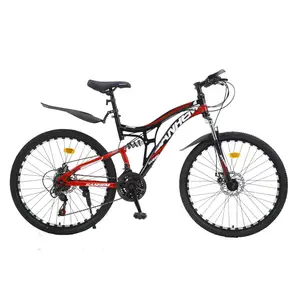 Meilleur qualité 21 vitesse double frein à disque 27.5 pouces et 29 pouces chinois carbone montagne vélos 26 pouces pneu plein suspension vtt