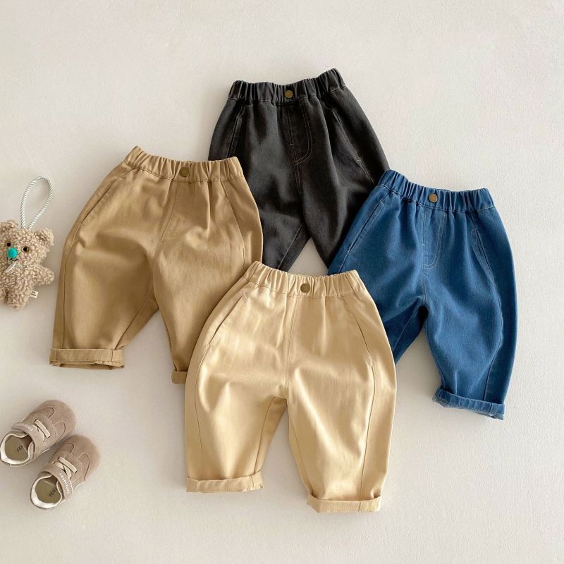 Children s Solid Color Jeans Spring