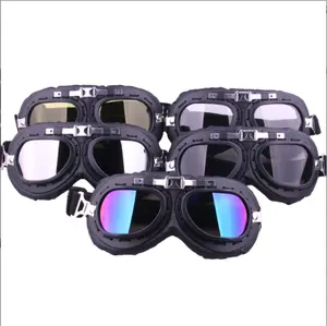 2022 Professional Retro Helmet Goggles Vintage Motorcycle glasses Pilot Bike Goggle