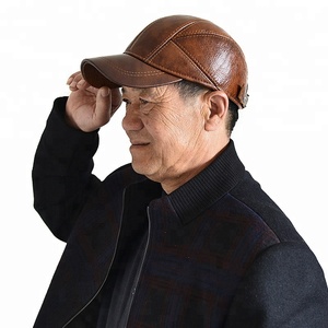 Chất Lượng Cao Mùa Đông Cổ Điển Hàng Đầu Da Chính Hãng <span class=keywords><strong>Hat</strong></span> <span class=keywords><strong>Cap</strong></span> Người Đàn Ông Mũ Bóng Chày Với Earflap - Product Image 6