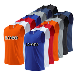 Custom Logo <b>Mens</b> Gym Tank Top Breathable Running <b>Singlet</b> Muscle Athletic Shirts Sleeveless Vest Fitness Wear <b>for</b> <b>Men</b> - Product Image 2
