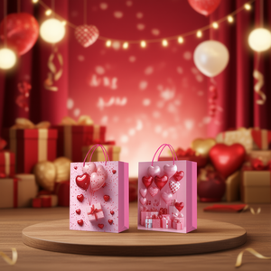 Erpsl 33177 Borsa Regalo Rettangolare Media in Cotone Stampato, Accessori per San Valentino - Product Image 3