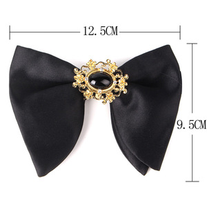 Pajaritas de boda para hombre al por mayor, pajaritas negras con nudo de mariposa grande a la moda para hombre, corbatas de diamantes de lujo, accesorio para traje de <span class=keywords><strong>matrimonio</strong></span> - Product Image 3