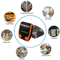 Imprimante thermique mobile portable de 58 mm, imprimante Bluetooth pour reçus, codes-barres, étiquettes pour l'expédition