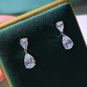 Orecchini Pendenti a Goccia in Cristallo a Forma di Pera per Donne, Eleganti Accessori di Moda per Uso Quotidiano - Product Image 3