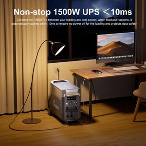 FOSSiBOT F3600 Pro 3840Wh/3600W Portable Power Station <b>Solar</b> <b>Generator</b> 1.8H Fast Charging 5x120V AC Outlets for Home Backup Pure - Product Image 5