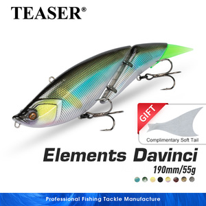 TEASER 190mm 55g flottant pêche en mer Minoan Double appât en plastique souple queue à la traîne gros gibier leurre de pêche - Product Image 5