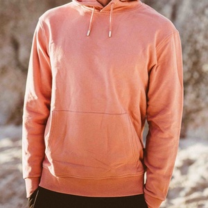 Sudaderas con Capucha Personalizadas de Algodón Orgánico/Poliéster, Tejidas, Impermeables, Color Durazno, para Hombre - Product Image 3