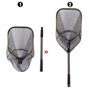 NOUVEAU Grand filet de pêche rétractable de 130 cm avec revêtement en alliage d'aluminium - Product Image 3