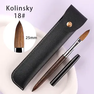 1PC Kolinsky Sable Acrylic Nail Art <b>Brush</b> Nail Extension UV Nail Gel Carving Pen <b>Brush</b> Flat <b>Round</b> Red Wood Acrylic <b>Brush</b> - Product Image 1