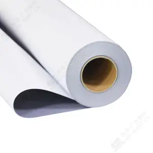 Eco Solvente material de vinil para banner de exibição de impressão a jato de tinta semi-brilhante cinza traseiro