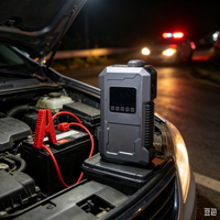 Démarreur de voiture portable 12V avec gonfleur de pneus, compresseur d'air multifonctionnel pour véhicules, booster de batterie d'urgence