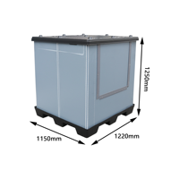 Boîte-palette en plastique pliable d'emballage de batterie automobile de faible poids de QS avec la longévité de conteneurs de couvercle et de douille de palette