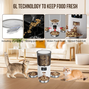 Großhandel Haustier produkte Lieferant Katzen hundefutter 3 Schalen Wifi Smart Automatic Cat <span class=keywords><strong>Pet</strong></span> Feeder - Product Image 4