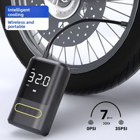 Portable ABS Material Intelligent Digital Display 12V Wireless Charging Emergency Air Pump for Vehicle Tire