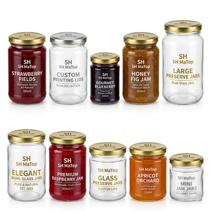 Frascos de Vidrio Transparentes Ecológicos de 250 ml y 500 ml para Conservas de Mermelada y Mermelada de Frutas - Product Image 1