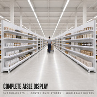 Étagère de présentation de produits pour magasin de proximité, panneau perforé blanc, simple face
