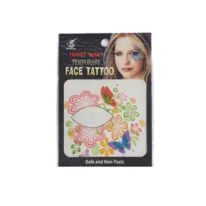Etiqueta engomada del tatuaje pegatina cara esquina cara pegatina accesorios impermeable maquillaje de ojos