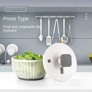 Secador de Verduras para Ensaladas, Limpiador Manual de Plástico para Frutas, Verduras, Cebollas, Bayas, Utensilio de Cocina - Product Image 6