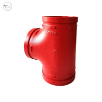 Raccords en fonte ductile peints pour la lutte contre l'incendie à haute pression, système de protection incendie, coude, té, raccord, rouge