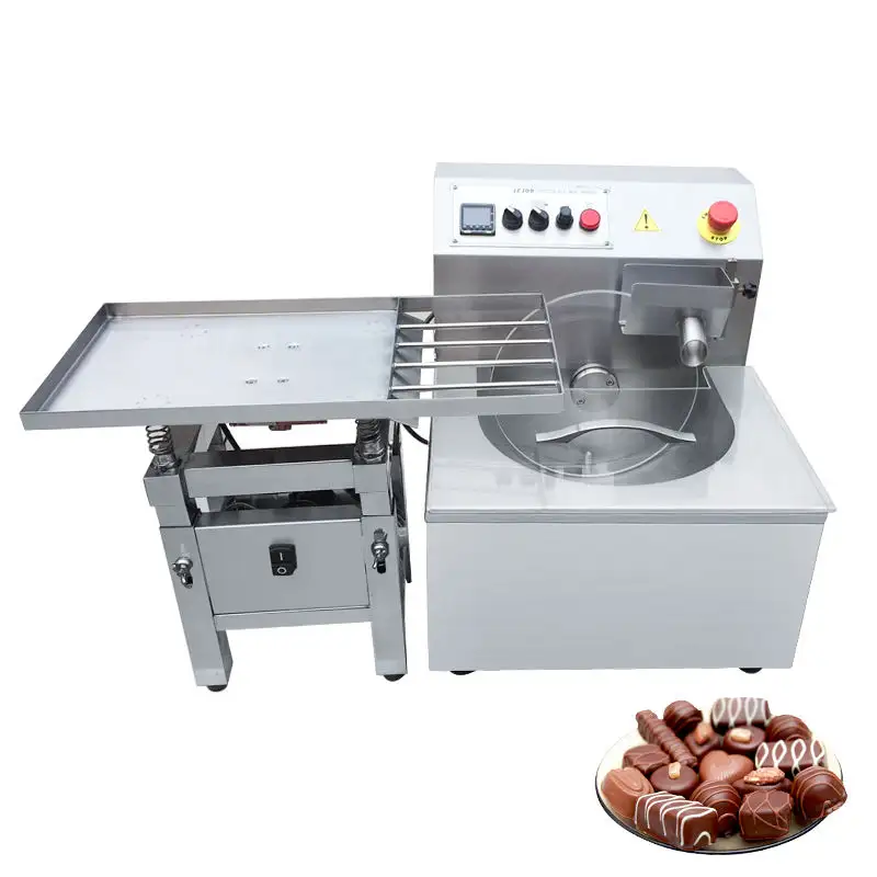 Automatic chocolate melting and mixing machine chocolate melting pouring molding machine with vibrating table