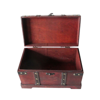 Mini-coffre au trésor vintage en bois, artisanat en bois, boîtes en bois et panneaux muraux pour le commerce et le rangement de collections