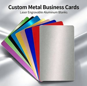 Tarjeta de Visita de Aluminio Metálico en Blanco, 86x54mm, Anodizada, con Grabado Láser NFC, Logotipo Personalizado, Tarjeta de Identificación, Membresía, Regalo - Product Image 1