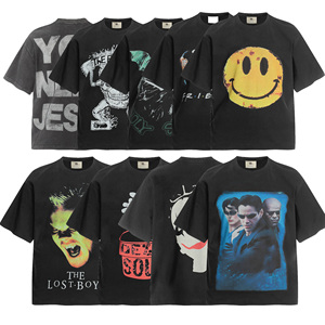 2025 Mới Mù<span class=keywords><strong>a</strong></span> Xuân Mù<span class=keywords><strong>a</strong></span> Hè Cổ Điển 100% Cotton Đồ Họ<span class=keywords><strong>a</strong></span> Tees Củ<span class=keywords><strong>a</strong></span> Nam Giới Thả Vai Quá Khổ Saint Michael Quần Áo T Áo Sơ Mi Cho Nam Giới - Product Image 1