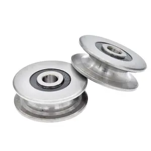 Stainless steel guide wheel supplier V U groove Hanging wheel Setting out guide wheel
